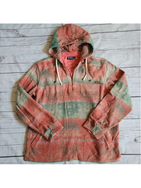 Vintage Polo Ralph Lauren Aztec Southwestern Blanket Quarter Zip Talon Mens XL